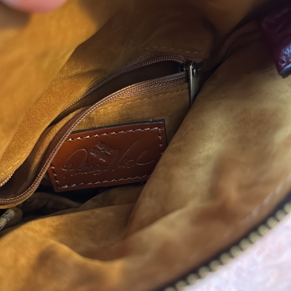 Patricia Nash Floral Green Convertible Leather Backpack Crossbody - Picture 6 of 7